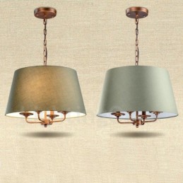 4 Light Rustic Lodge Integrated Metal Chandelier
