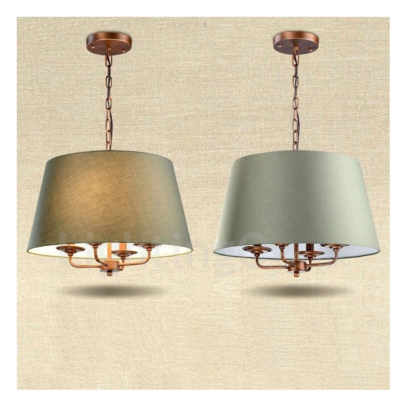 4 Light Rustic Lodge Integrated Metal Chandelier