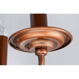 4 Light Rustic Lodge Integrated Metal Chandelier