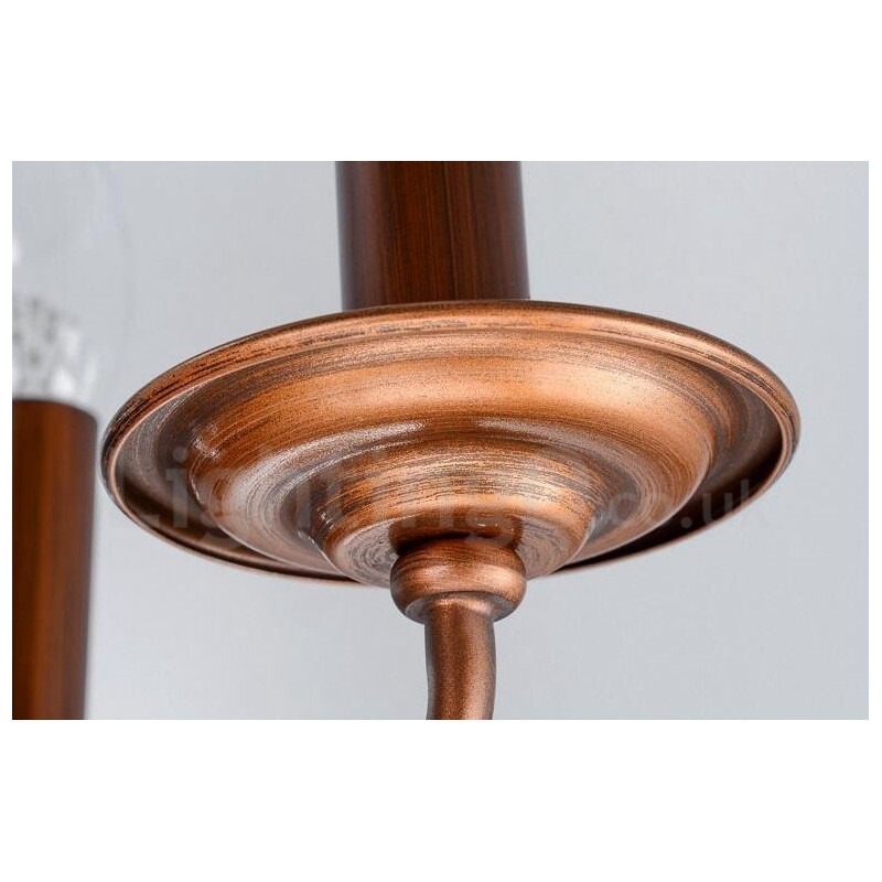 4 Light Rustic Lodge Integrated Metal Chandelier