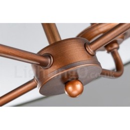 4 Light Rustic Lodge Integrated Metal Chandelier