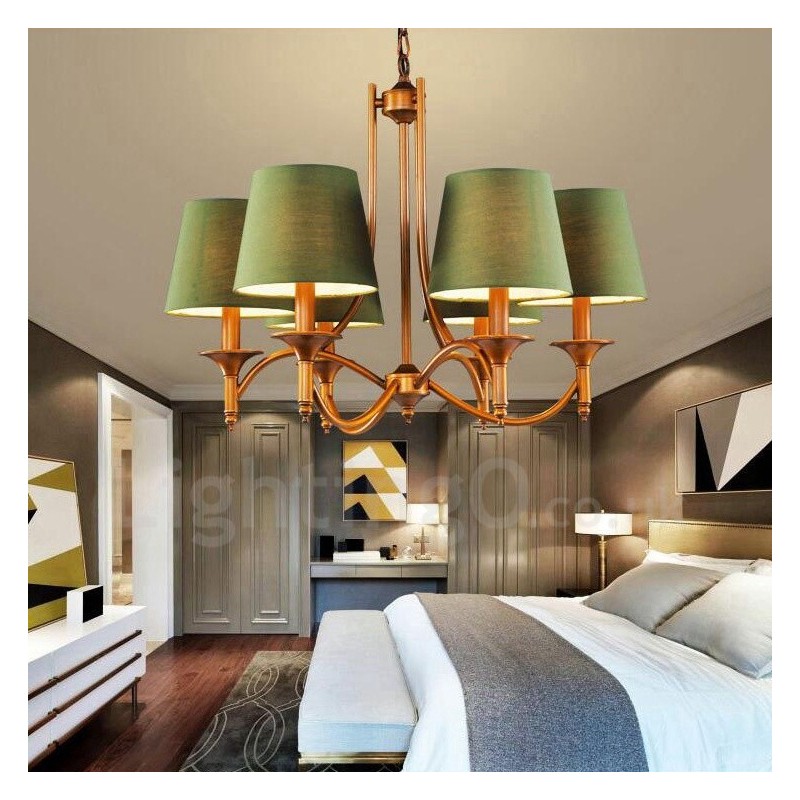 6 Light Rustic Lodge Integrated Metal Chandelier