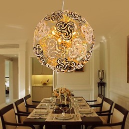 Simple Modern Chandelier Crystal Ball Globe Pendant Light