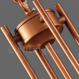 6 Light Rustic Lodge Integrated Metal Chandelier