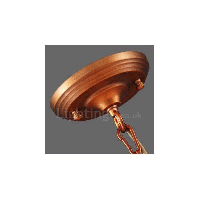 8 Light Rustic Lodge Integrated Metal Chandelier