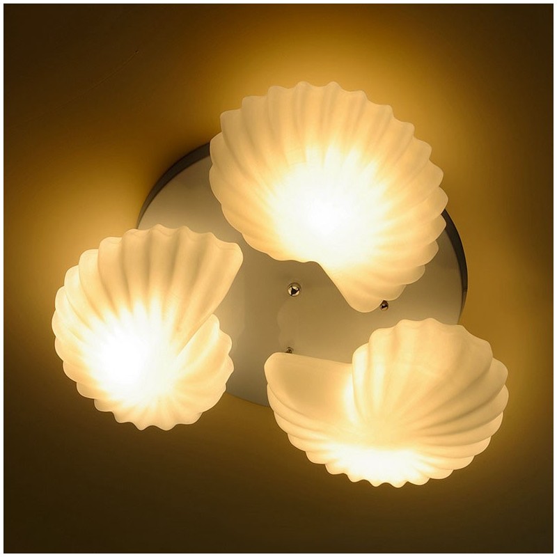 3 Light Traditional Classic Integrated Chandelier with Glass Shade