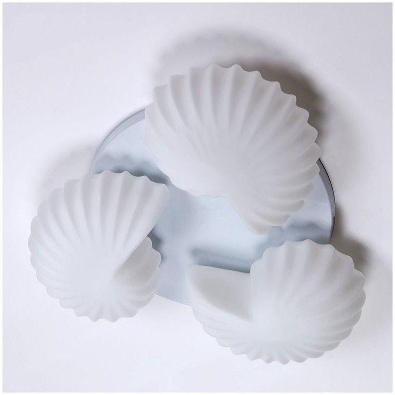 3 Light Traditional Classic Integrated Chandelier with Glass Shade