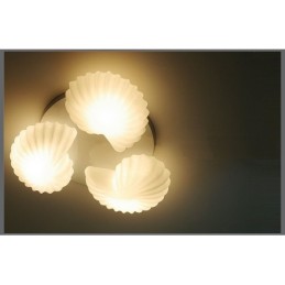 3 Light Traditional Classic Integrated Chandelier with Glass Shade