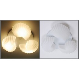 3 Light Traditional Classic Integrated Chandelier with Glass Shade