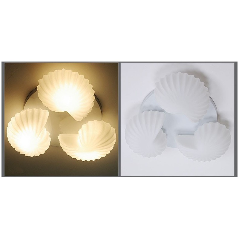 3 Light Traditional Classic Integrated Chandelier with Glass Shade