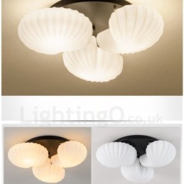 3 Light Traditional Classic Integrated Chandelier with Glass Shade