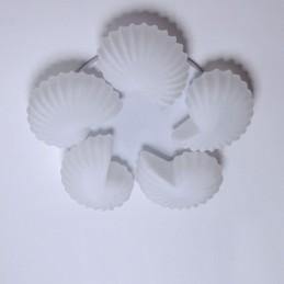 Conch 5 Light Traditional Classic Integrated Chandelier with Glass Shade