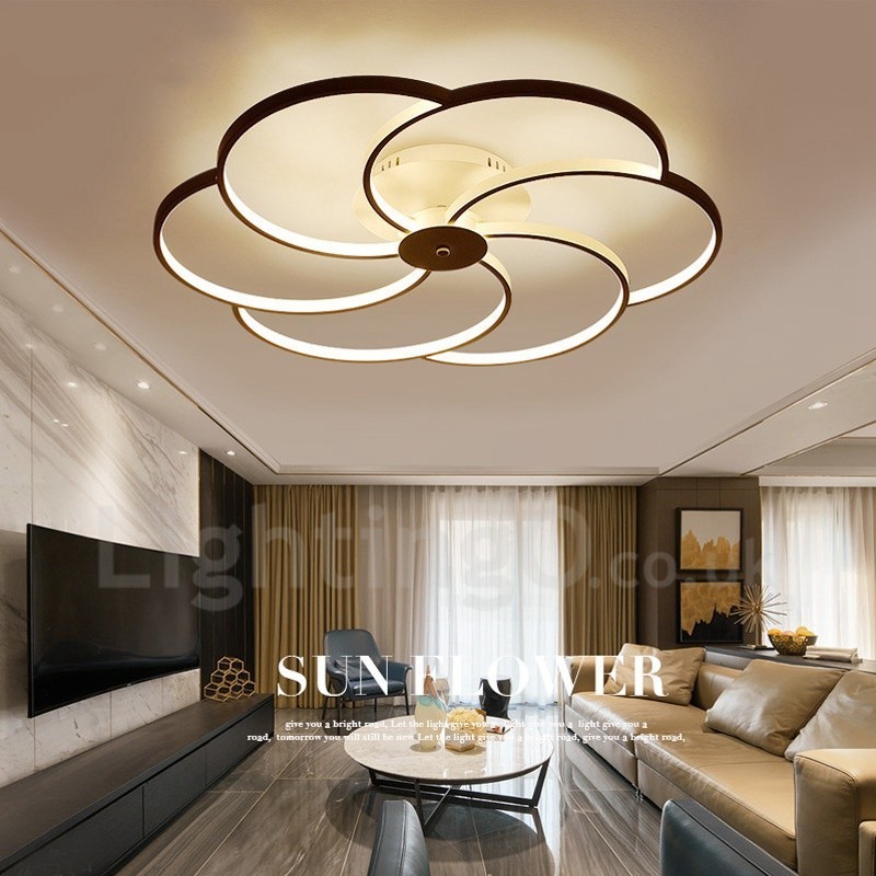 6 Light Modern Contemporary Integrated Metal Chandelier