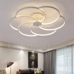 6 Light Modern Contemporary Integrated Metal Chandelier