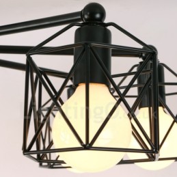 6 Light Rustic Lodge Integrated Chandelier