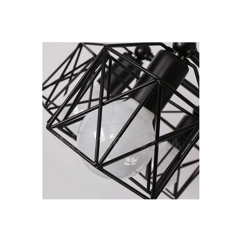 6 Light Rustic Lodge Integrated Chandelier