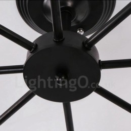 8 Light Rustic Lodge Integrated Chandelier