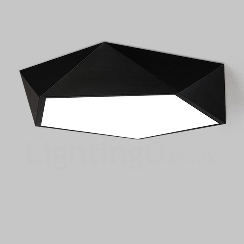 Modern Contemporary Integrated Integrated Metal Flush Mount Light