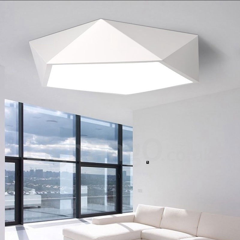 Modern Contemporary Integrated Integrated Metal Flush Mount Light
