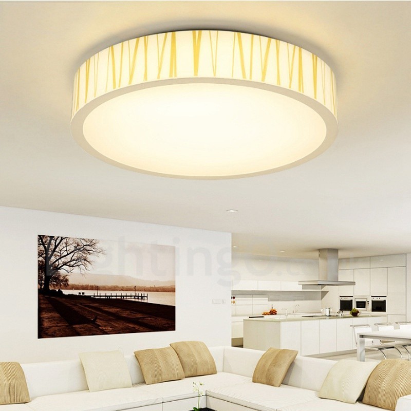 Modern Contemporary Integrated Metal Flush Mount Light
