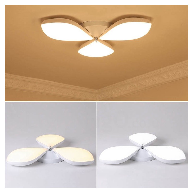 3 Light Modern Contemporary Integrated Metal Flush Mount Light