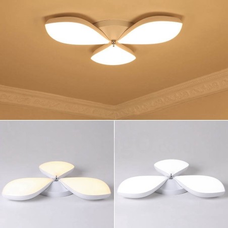 3 Light Modern Contemporary Integrated Metal Flush Mount Light