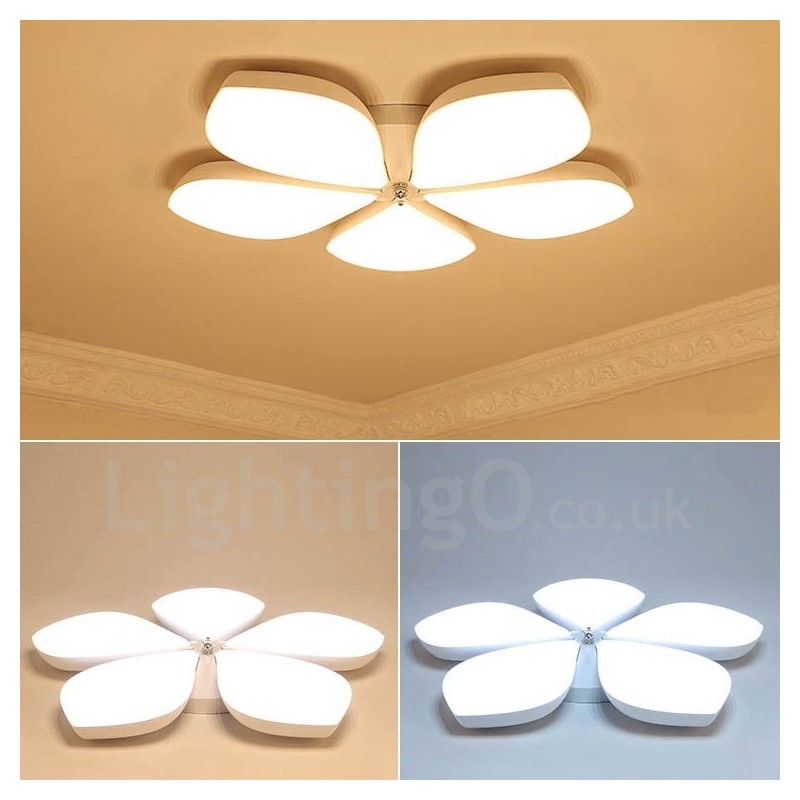 5 Light Modern Contemporary Integrated Metal Flush Mount Light