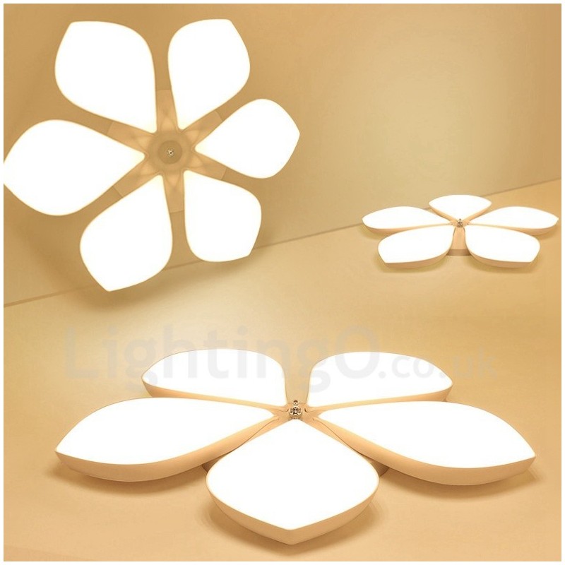 5 Light Modern Contemporary Integrated Metal Flush Mount Light