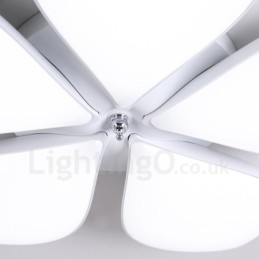 5 Light Modern Contemporary Integrated Metal Flush Mount Light