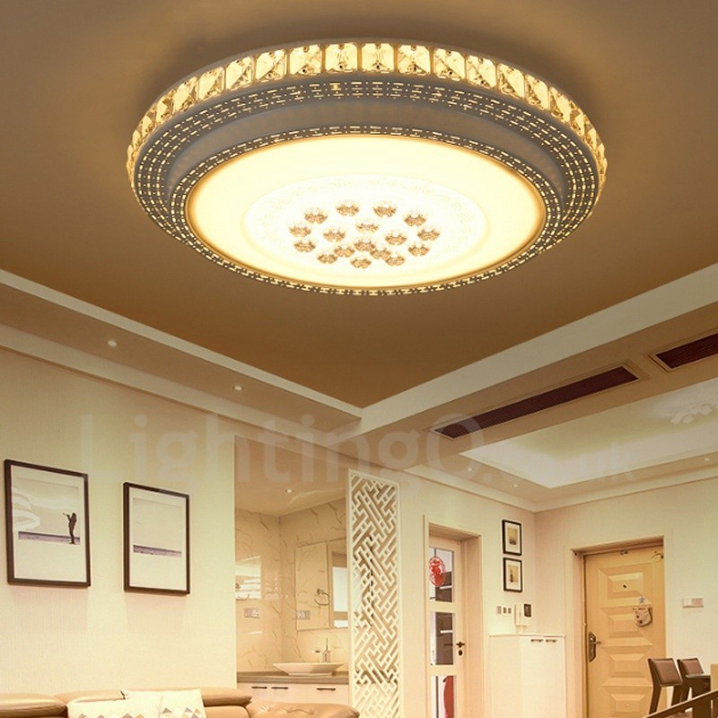 Modern Contemporary Integrated Bath Metal Flush Mount Light