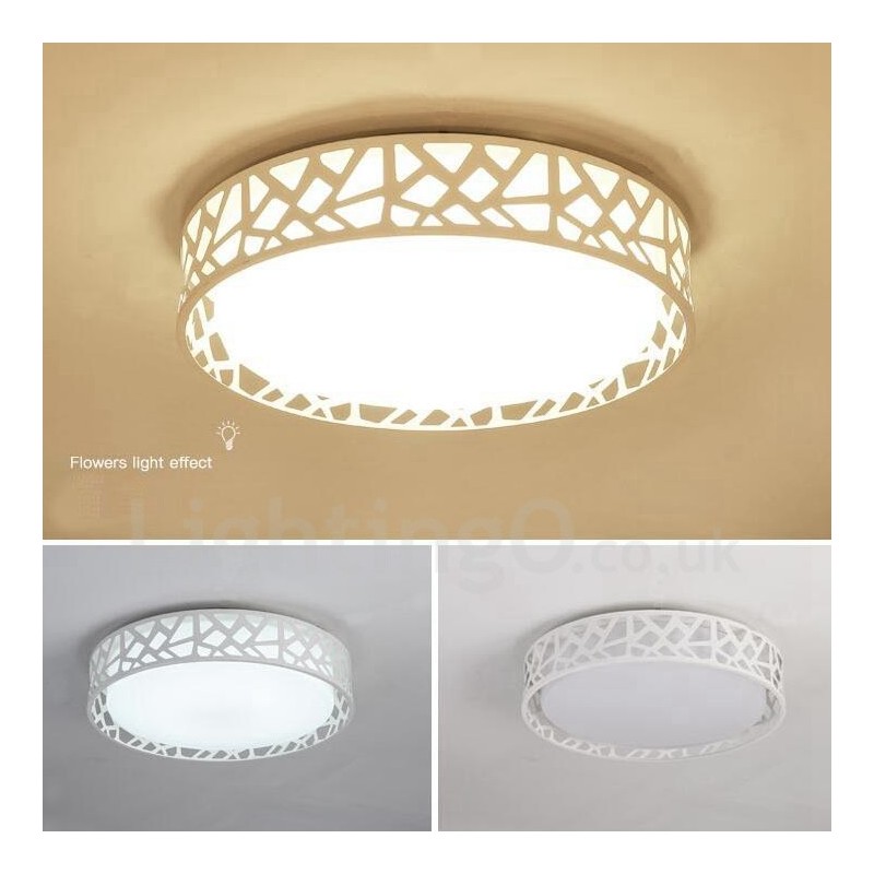 Modern Contemporary Integrated Metal Flush Mount Light