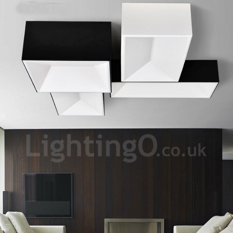 Modern Contemporary Integrated Metal Flush Mount Light