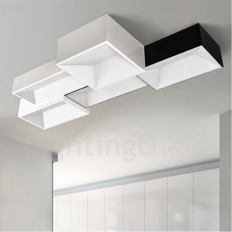 Modern Contemporary Integrated Metal Flush Mount Light