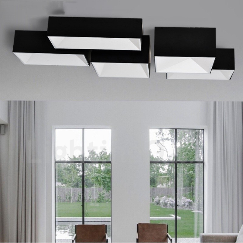 Modern Contemporary Integrated Metal Flush Mount Light