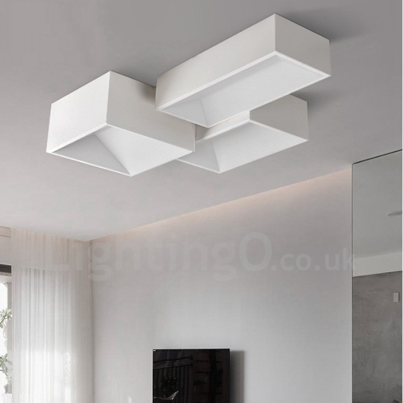Modern Contemporary Integrated Metal Flush Mount Light