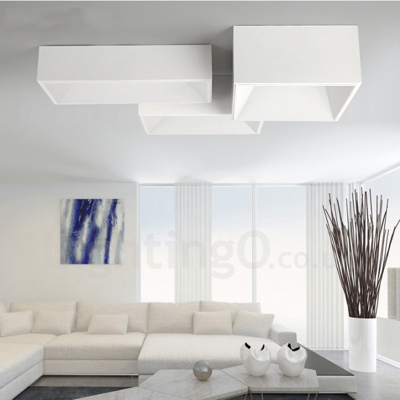 Modern Contemporary Integrated Metal Flush Mount Light