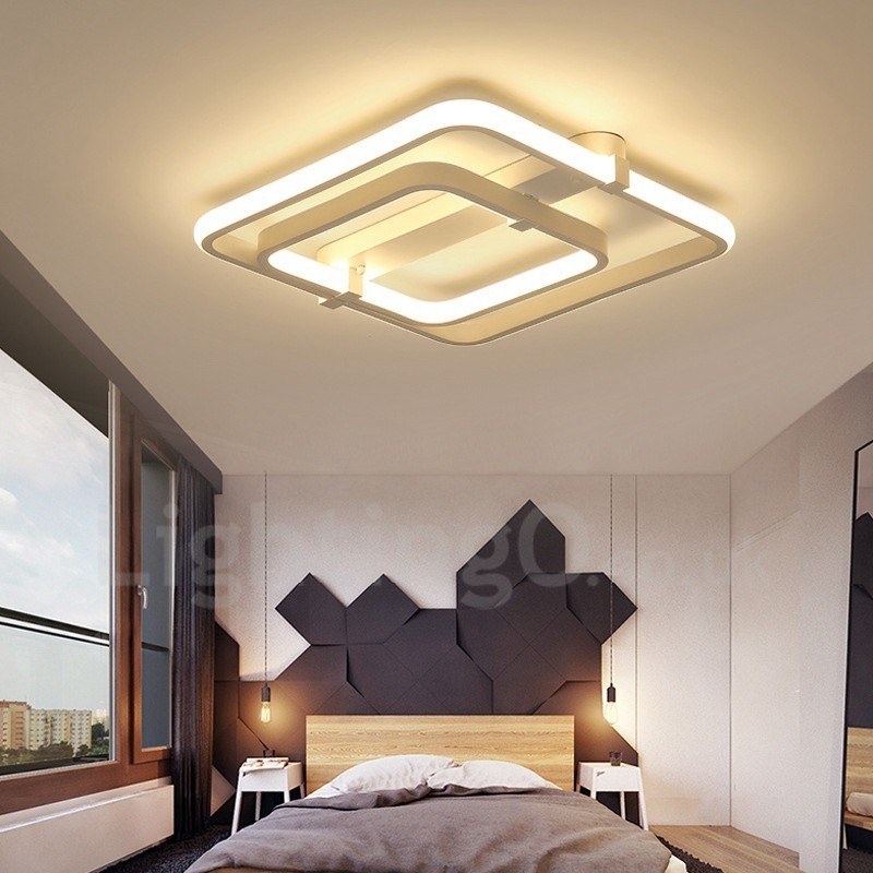 2 Rings Modern Contemporary Integrated Flush Mount Light