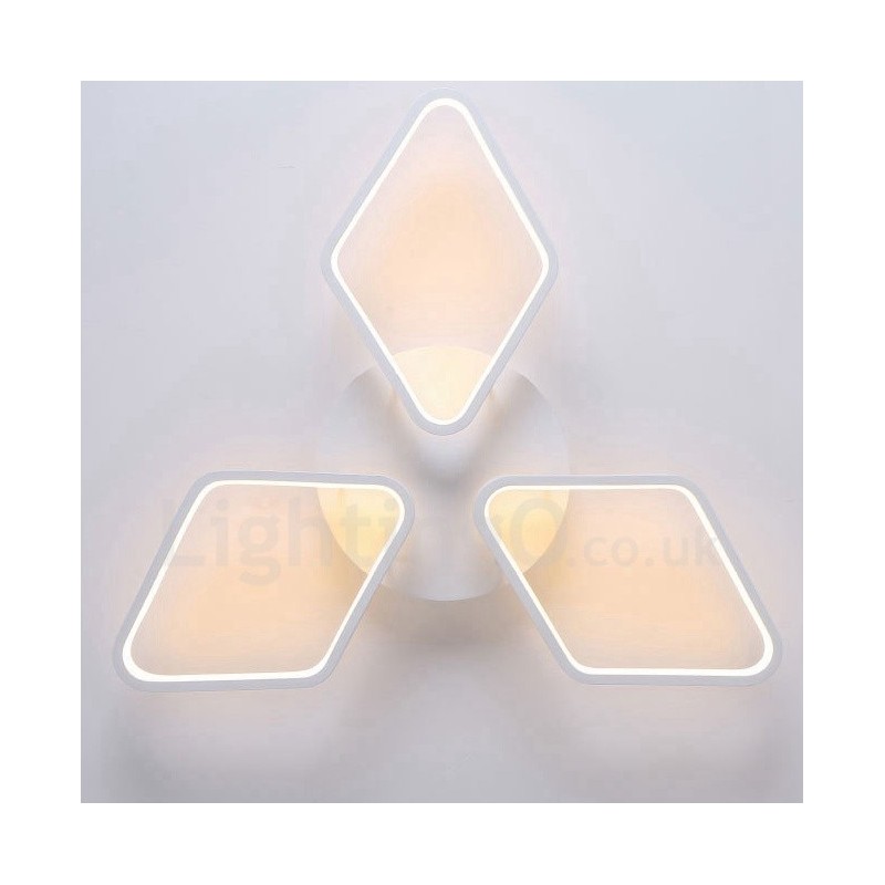 3 Light Modern Contemporary Integrated Metal Flush Mount Light