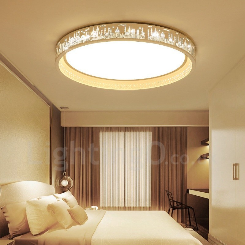 Modern Contemporary Integrated Metal Flush Mount Light