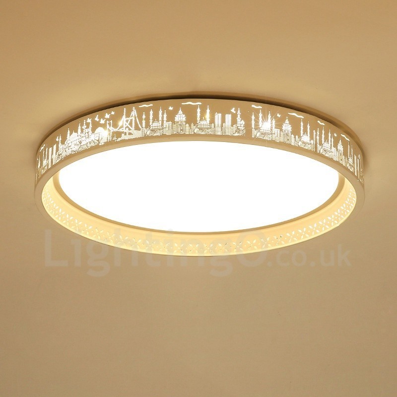 Modern Contemporary Integrated Metal Flush Mount Light