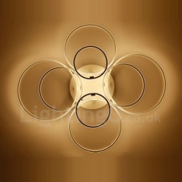 8 Light Modern Contemporary Integrated Metal Flush Mount Light