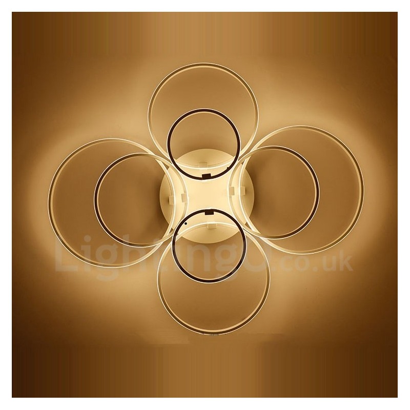 8 Light Modern Contemporary Integrated Metal Flush Mount Light