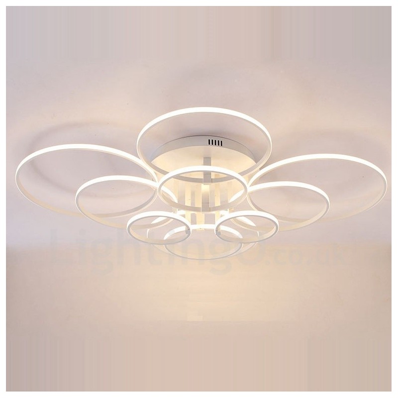 10 Light Modern Contemporary Integrated Metal Flush Mount Light