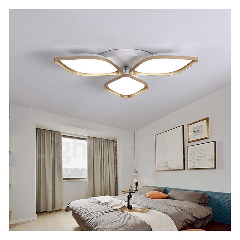 3 Light Modern Contemporary Integrated Metal Flush Mount Light
