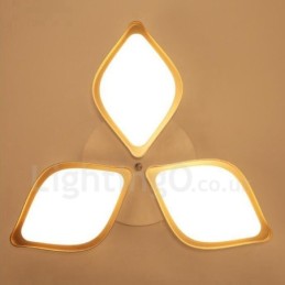 3 Light Modern Contemporary Integrated Metal Flush Mount Light