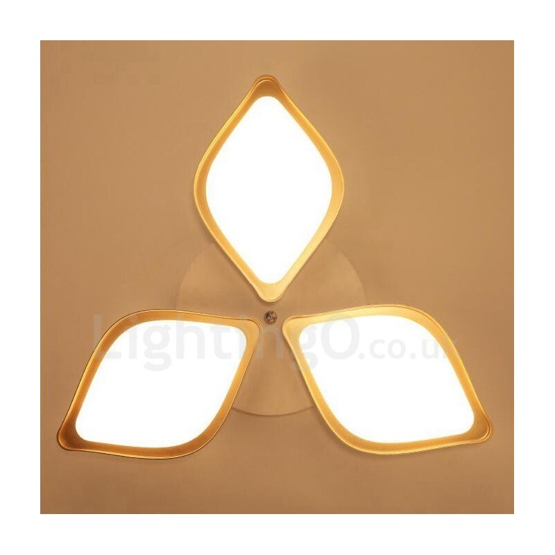 3 Light Modern Contemporary Integrated Metal Flush Mount Light