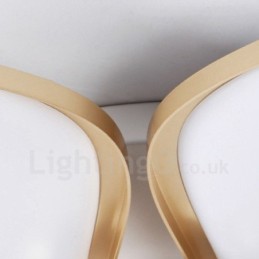 3 Light Modern Contemporary Integrated Metal Flush Mount Light