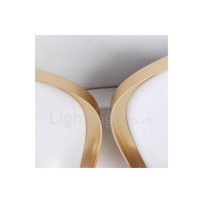 3 Light Modern Contemporary Integrated Metal Flush Mount Light