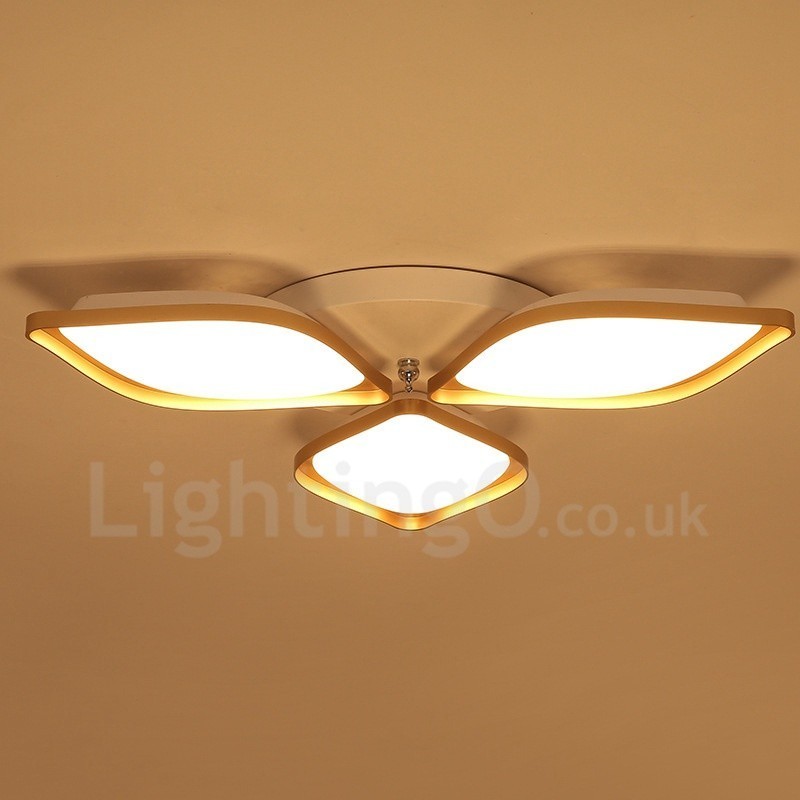 3 Light Modern Contemporary Integrated Metal Flush Mount Light