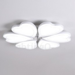 6 Light Modern Contemporary Integrated Metal Flush Mount Light